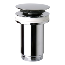Piletta "u Clicker" Ottone Cromo Senza Troppo Pieno - Diam. 63 X 1"1/4 370-T7530-3105
