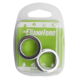 2 Pz Ghiere Di Ricambio Per Troppo Pieno In Abs Cromo Blister - Diam. 24 371-11160Y-24