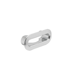Ghiera Ovale Bombata Per Troppo Pieno In Abs - Diam. 38x11 371-11163