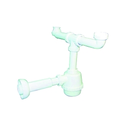 Sifone Pvc 2 Vie S / Piletta Per Porcellana Con Canotto - 1"1/4 371-301