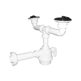 Sifone Pvc 2 Vie C / Piletta E Scarico Lavatrice C/canotto - 1"1/4 371-321