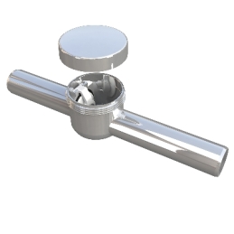Valvola Anti Riflusso Orizzontale Cromato - Diam. 32 Mm 371-B0750CR-032