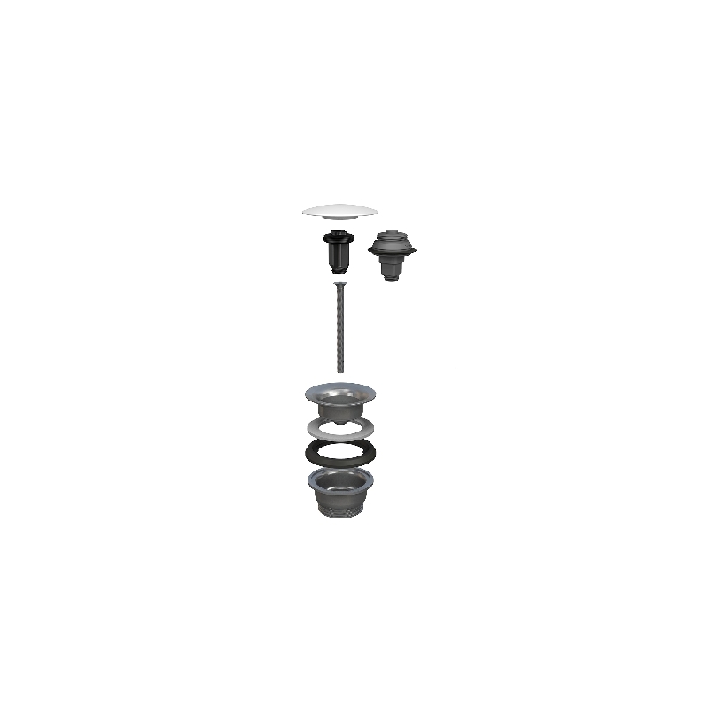 Piletta A Scatto Per Lavabo E Bidet Manitapi - Tappo In Ceramica Bianca Luc. 371-B0931-BI