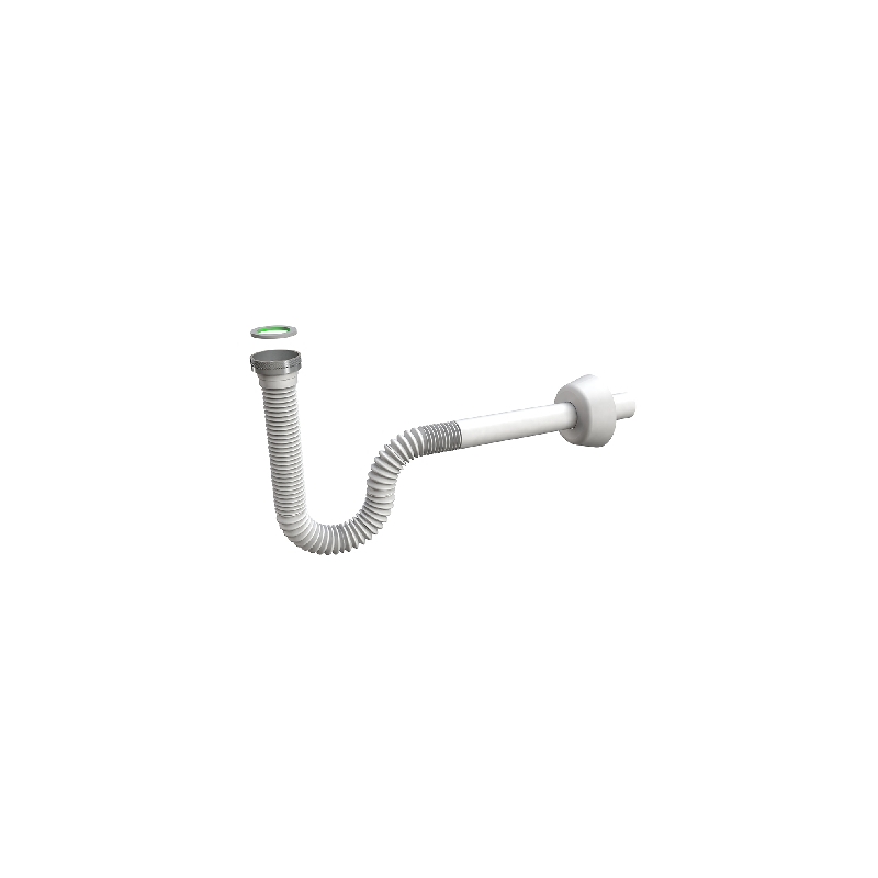 Sifone Estensibile "sifoncello" C/ghiera Metallo - 1"1/4 Bianco 371-B2814OT-07B
