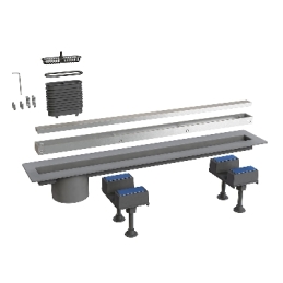 Canalissima Da Pavimento Con Griglia In Alluminio - Mm 1200 371-B6822AL-120