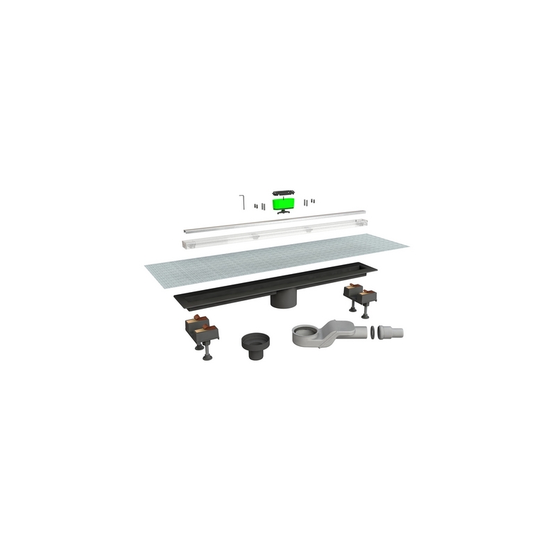 Canaletta Doccia "canalissima" Kit Mixage - Scarico Centrale L. 70 Cm 371-B6825KX-070
