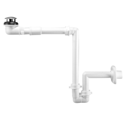 Sifone Salvaspazio Per Lavabo + Piletta Bassa - Bianco 371-LA3200-01