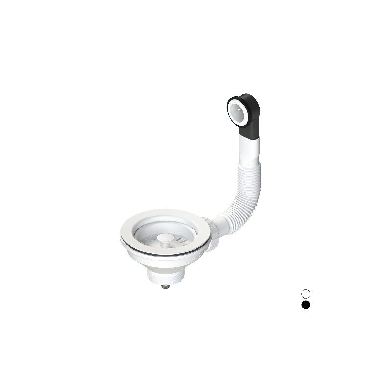 Piletta 114 Mm Per Lavello Con Foro 90 Mm Color - Bianco 371-M3106-BI