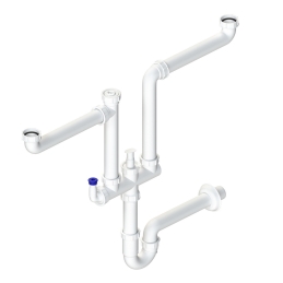 Sifone Salvaspazio A 2 Vie Con Att. Lavastoviglie - 1"1/2 371-M356