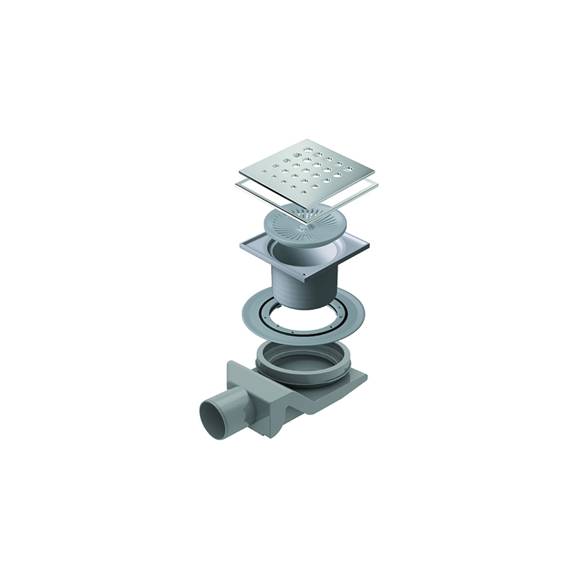 Canalina Scarico Doccia Quadrata Angolo - 15x15 371-P1802-15