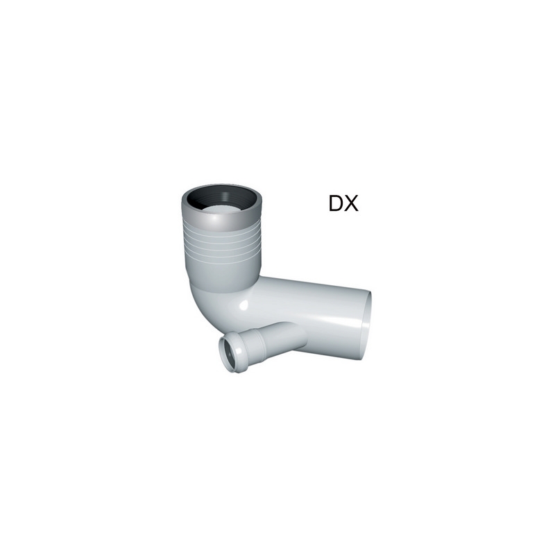 Curva Wc Prolungata 1 Attacco Con Guarnizione E Tappo - D. 90-116-50 Dx 371-RCWP1-09050D