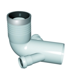 Curva Wc Prolungata 2 Attacchi Con Guarnizione E Tappo - D. 90-116-40 371-RCWP2-09040