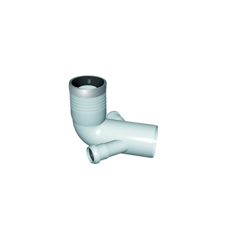 Curva Wc Prolungata 2 Attacchi Con Guarnizione E Tappo - D. 110-116-40 371-RCWP2-11040