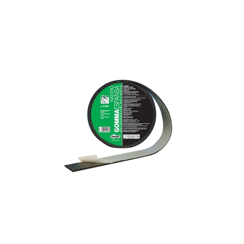 Nastro Gomma Espansa Retinato - H 50 Mm X 10 M 201-T601