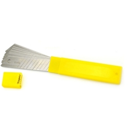 10 Pz Lame A Spezzare Per Taglierino Cutter - L.18 Mm X 0.55 Spess. 507-F4861C-18
