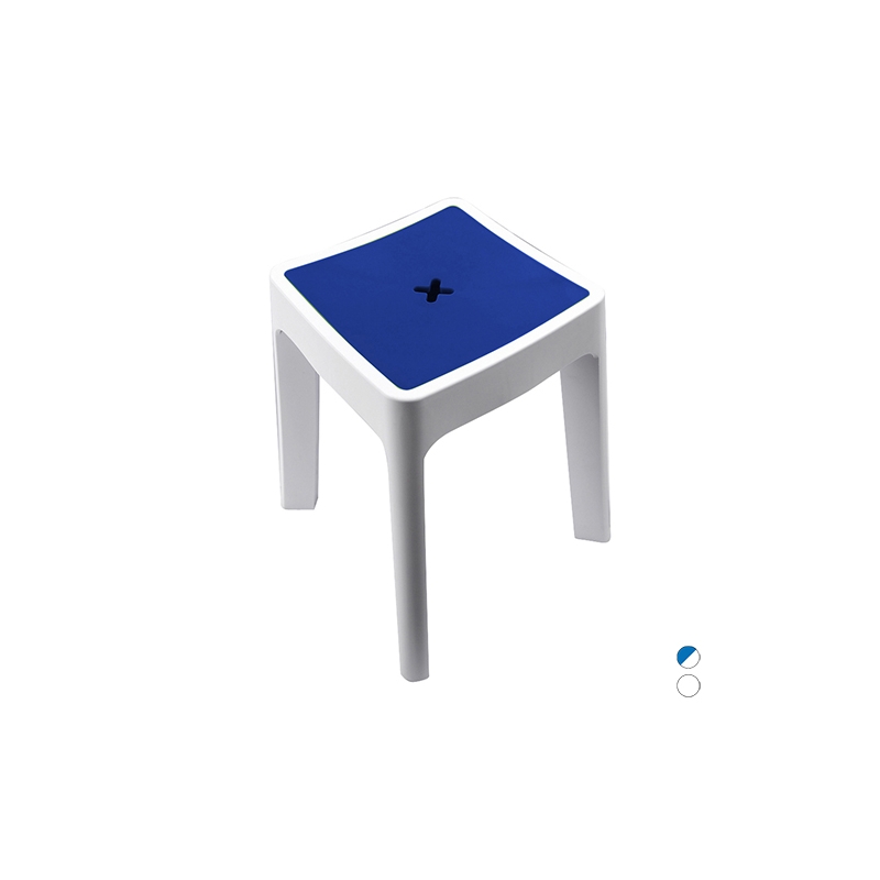 Sgabello Contenitore Modello Keope Metaform - Bianco-blu 122-CA90-216