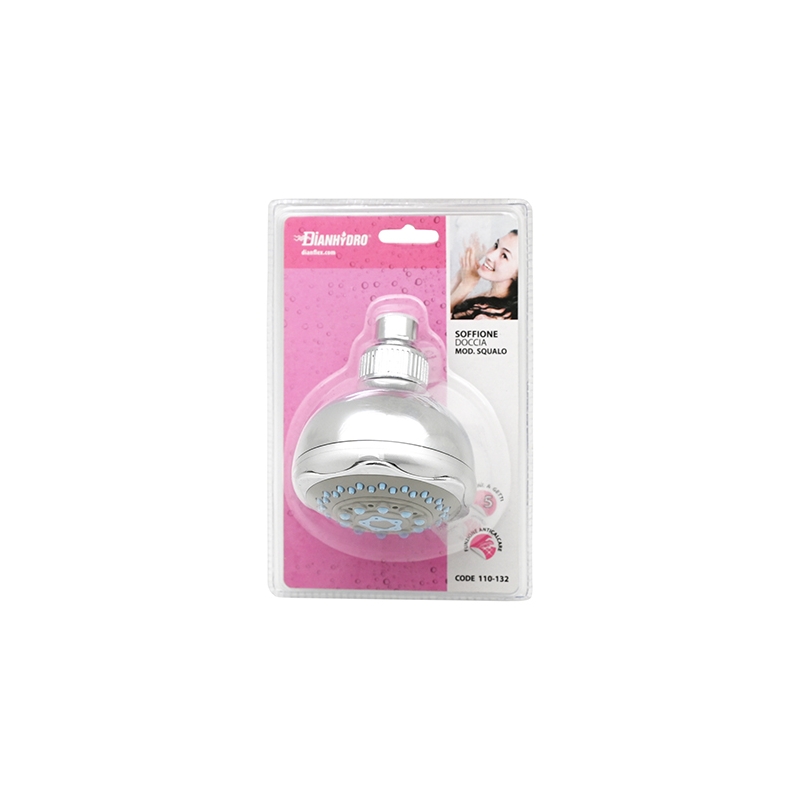 Soffione Doccia Squalo Con Snodo Zama - Cromo - Diam. 80 Mm 110-132