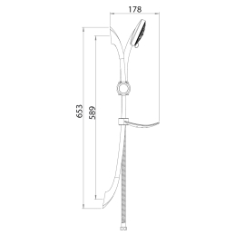 Saliscendi 5 Getti Modello Sirius Con Flex Antitorsione - Cromo 110-1503