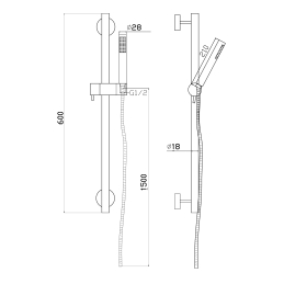Saliscendi Completo Modello 15106 - Cromo 110-15106