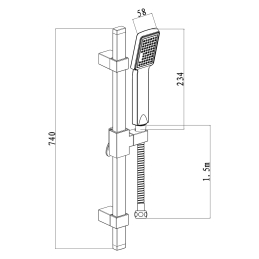 Saliscendi Completo Sorso - Cromo 110-1521