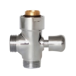 Deviatore Tondo In Ottone Cromato Per Colonna Doccia - Cromo 110-198