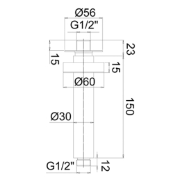 Braccio A Soffitto Mod. Spartaco - Cm 15 X D. 3 110-I831H