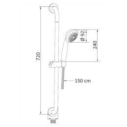Saliscendi Energy Con Asta Anticaduta E Flessibile Mariani - Cromo 110-RM760
