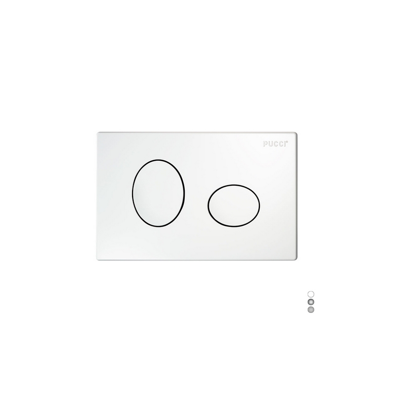 Placca Per Cassetta Incasso Pucci Eco 2 Pulsanti Ellisse Mod.2014 - Cromo 132-8451E-C
