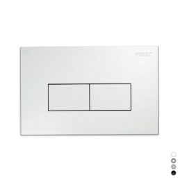 Placca Per Cassetta Incasso Pucci Eco 2 Pulsanti Linea Mod.2014 - Bianca 132-8451L-B