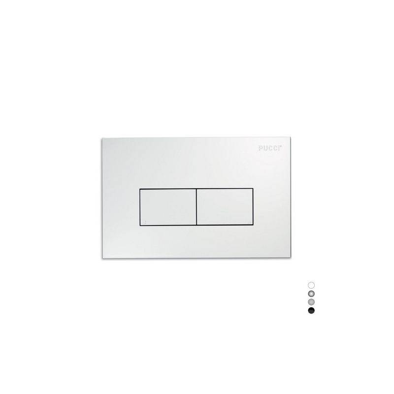 Placca Per Cassetta Incasso Pucci Eco 2 Pulsanti Linea Mod.2014 - Cromo-satinata 132-8451L-CS