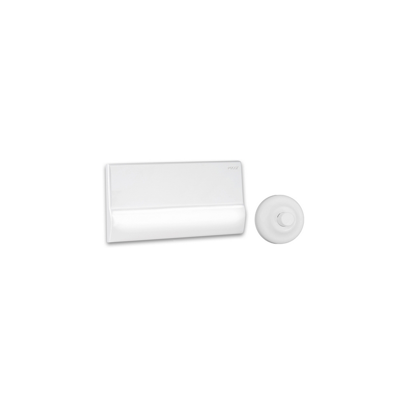 Placca Con Rosone + Bottone + Prolunga - Bianca 132-8524-BI