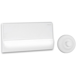 Placca Con Rosone + Bottone + Prolunga - Bianca 132-8524-BI