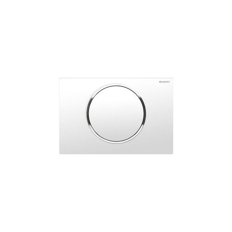 Placca Di Comando Sigma 10 Con Tasto Stop - Bianca - Bordi Tasti Cromo 132-G115758-KJ5