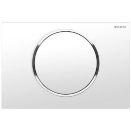 Placca Di Comando Sigma 10 Con Tasto Stop - Bianca - Bordi Tasti Cromo 132-G115758-KJ5