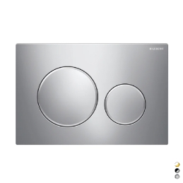 Placca Di Copertura 2 Tasti Sigma 20 Geberit - Nera Opaco - Bordi Tasti Nero 132-G115882-161