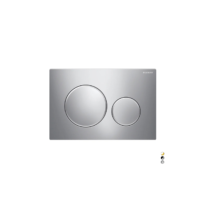 Placca Di Copertura 2 Tasti Sigma 20 Geberit - Bianca - Bordi Tasti Cromo 132-G115882-KJ1