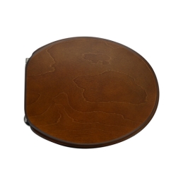 Sedile Wc Universale In Legno New - Noce Scuro - Cerniere A Passan 111-2244-NS33