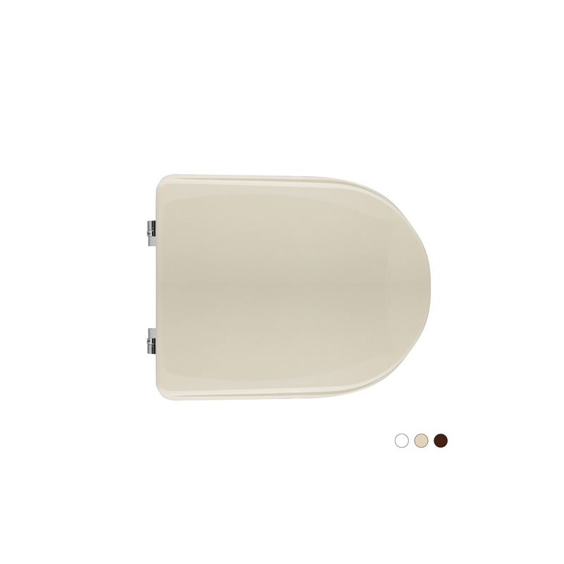 Sedile Wc Per Pozzi Ginori Vaso Atena Forma 7 - Champagne Cerniere A Passanti 111-22PAN-K33