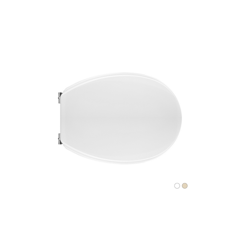 Sedile Wc Per Pozzi Ginori Vaso Piemonte Forma 1 - Bianco - Cerniere A Passanti 111-22PPM-B33