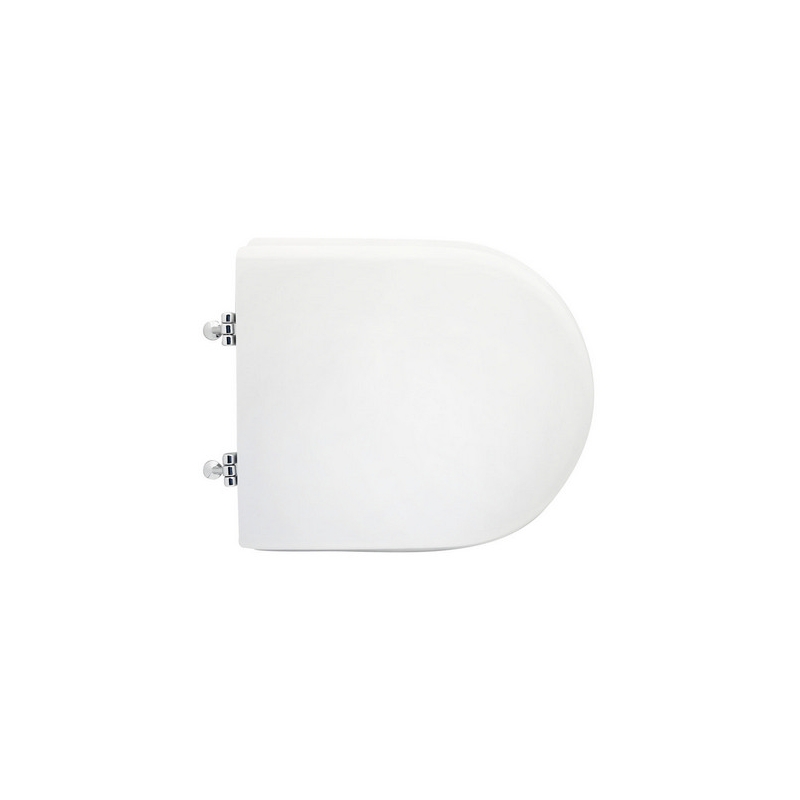 Sedile Wc Per Sanitosco Vaso Free Chiuso Forma 7 - Bianco - Cerniere A Passanti 111-22SFC-33