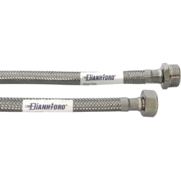 Flessibile Inox Modello Normale Cm. 50 - Mf 3/8 X 3/8 F221-IN050-M33