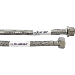 Flessibile Inox Modello Normale Cm. 60 - Ff 3/8 X 3/8 F221-IN060-F33