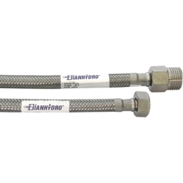 Flessibile Inox Modello Prolungato Cm. 60 - Mf 3/8 X 1/2 F221-IP060-M34