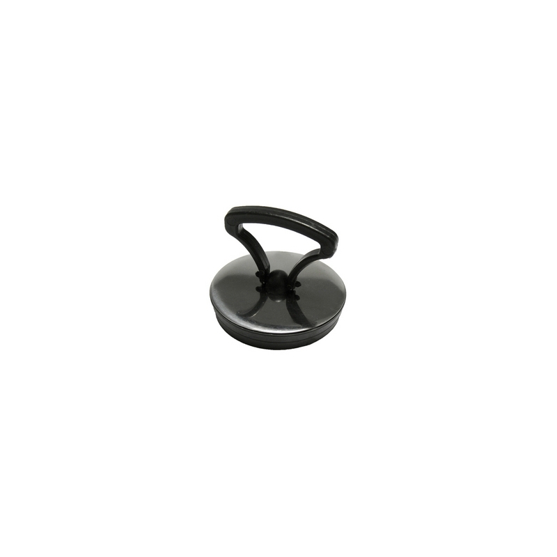 Tappo Gomma Nera Con Maniglia E Rosetta Cromata - Diam.52 212-6040