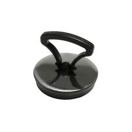 Tappo Gomma Nera Con Maniglia E Rosetta Cromata - Diam.52 212-6040