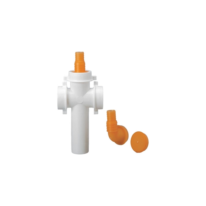 Raccordo 3 Vie Diam. 40 Con Attacco Lavatrici E Lavastoviglie 120mm - Diam. 40 X 120mm 371-L82408-03