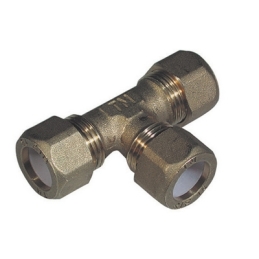 Tee Con Tre Dadi Per Rame Con Ogiva Teflon Tiemme - 1/2 X 14 311-1207-0414