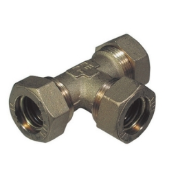 Raccordo A Tee Con 3 Dadi O-ring Tiemme - 14 314-1307-14