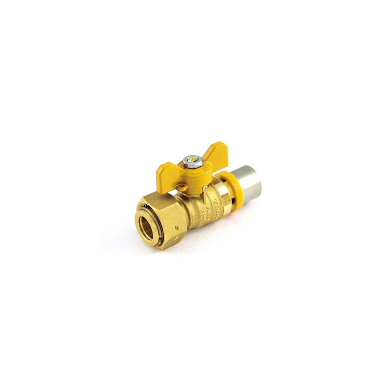 Valvola A Sfera Per Multistrato Gas Diritta Con Leva A Farfalla Rossa - 20 X 3/4" 317-G2697-2005