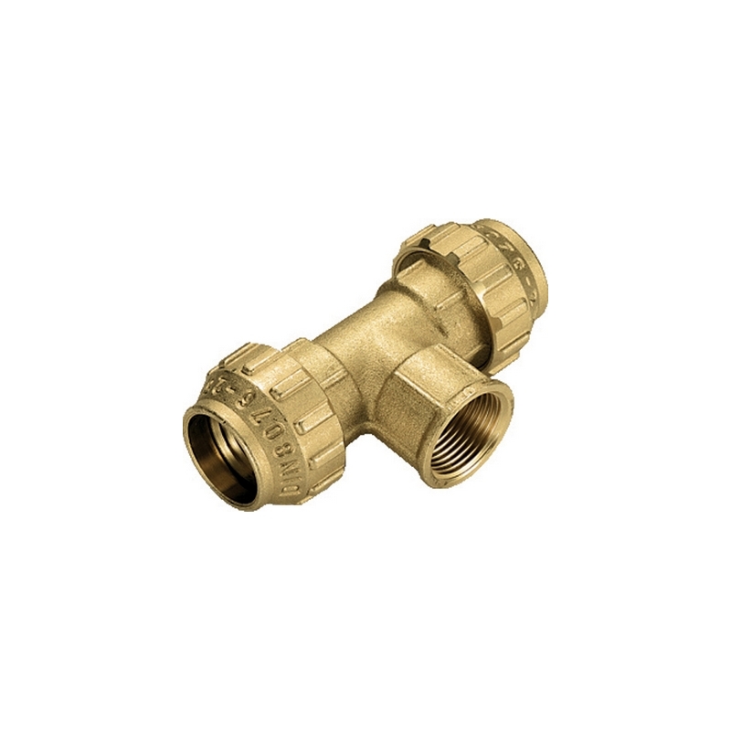 Raccordo A Tee Femmina In Ottone Tiemme - 1"1/4 X 40 332-T3469CR-0740